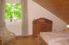 Schlafzimmer mit Blick aus dem Ferienhaus